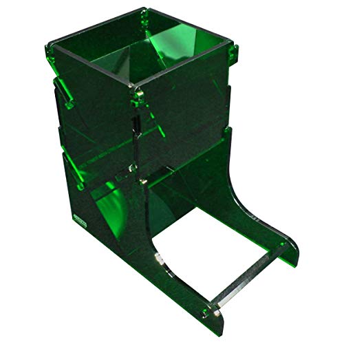 LITKO Dice Tower | TTRPG & Board Games | Translucent Green | Contains rolls, no dice off the table | Fits 16-25mm D6 & polyhedral sets | 5in tall | Laser-cut acrylic | Assembly required - color: Translucent Green