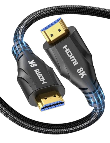 Cratree HDMI Cable 20FT Long - 8K HDMI 48Gbps High-Speed HDMI Braided,8K 60Hz 4K120Hz,HDCP 2.2&2.3, HDMI Cord Compatible with TV/PS4 /PS5 - size: 20 FT