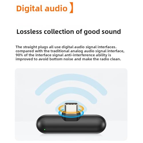 Wireless Microphone Lavalier for iPhone/Android PC with AI Noise Cancellation, Gaming Mic, Phone Mic, Interview Microphone of 48kHz/24bit Studio Sound - (Android) - color: Android
