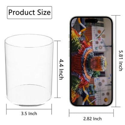 Clear Acrylic Pen Holder Round Shape, Desktop Pencil Cup Holder, Countertop Stationery Organizer for Office Desk Accessory - size: 1 Compartment