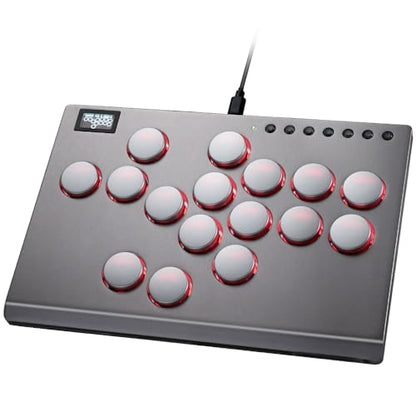 Sehawei All Metal Arcade Stick 16Keys All-Button Controller with Custom RGB & Turbo Functions,Arcade Fighting Stick for PC/Ps3/Ps4/Switch/Steam-Supports SOCD - color: M16 Silvery