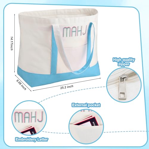 Ceenna American Mahjong Set with Carrying Bag,American,Blue - color: Blue