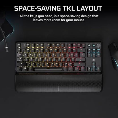 Corsair K70 CORE TKL Wireless + Elgato Stream Deck Mini Bundle - Mechanical Tenkeyless Gaming Keyboard with Studio Controller for Zoom, Teams, PowerPoint, MS Office etc, Compatible with PC/Mac