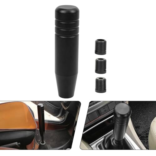 Universal 5inch Aluminum Alloy Shift Knob, Heavy Duty Car Gear Lever Stick Shifter Handle fit Most Automatic Manual Vehicle Black - color: Black, size: 13cm
