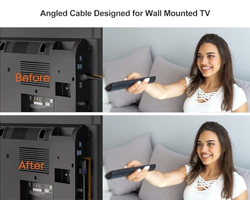 CableCreation 3ft 4K HDMI Cable, Left Angle 90 Degree, 4K@60HZ Ultra HD Support, Male to Male Black - size: 3FT, style: Left Angle
