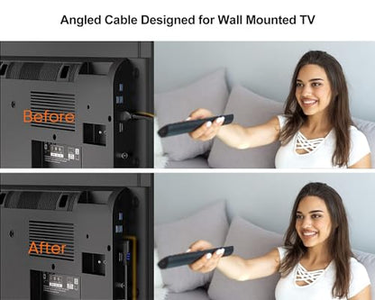 CableCreation 3ft 4K HDMI Cable, Left Angle 90 Degree, 4K@60HZ Ultra HD Support, Male to Male Black - size: 3FT, style: Left Angle