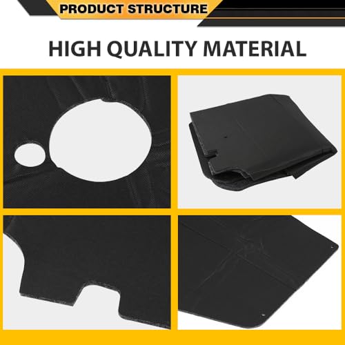 CNNELL Hood Insulation Pad with Clips Compatible with Toyota Tacoma 1995-2000 Black - style: 1995-2000 Toyota Tacoma