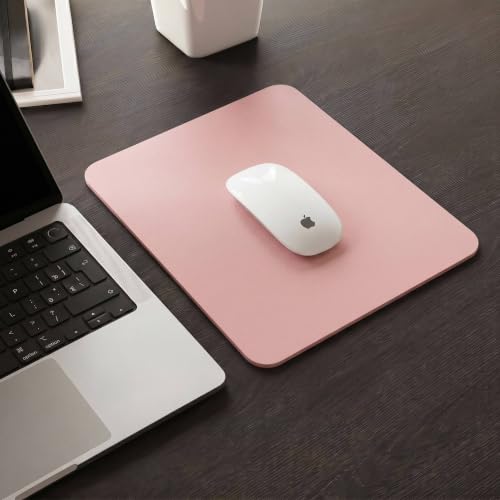 Leather Desk Pad Protector, Waterproof Mouse Pad, PU Desk Mat, Office Desk Cover, Desk Writing Mat for Office/Home/Work/Cubicle (Light Pink) 9x8 in - color: Light Pink, size: 9" x 8"