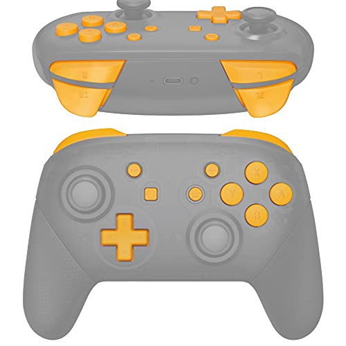 eXtremeRate Caution Yellow Repair ABXY D-pad ZR ZL L R Keys for Nintendo Switch Pro Controller, DIY Replacement Full Set Buttons with Tools for Nintendo Switch Pro Controller - Controller NOT Included - color: Caution Yellow