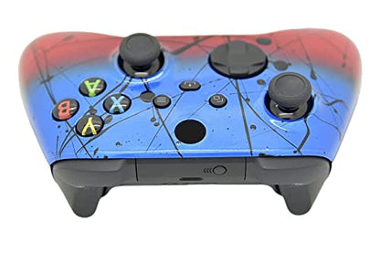 Hand Airbrushed Fade Custom Controller Compatible with Xbox Series X/S & Xbox One (Series X/S Blue & Red Fade) - color: Series X/S Blue & Red Fade