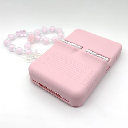 Silicone Case for R36S Handheld Game Console Protective Case with Lanyard Button Cover Accessory for Gift (Pink) - color: Pink