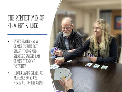 Burum Card Game – Easy-to-Learn Family Card Game for 3-12 Players, Unique Sweep-the-Pile Gameplay, Fun for Kids, Teens & Adults, Great for Game Night, Parties & Travel