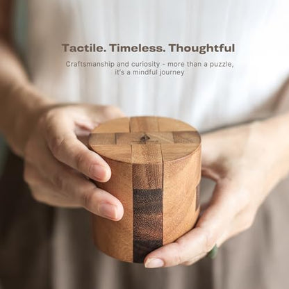 Powder Keg: 3D Wooden Puzzles Brain Teasers for Adults Interlocking Mechanical Handheld Mind Logic Puzzles Unique Gift for Christmas and Birthdays Office Desk Decor