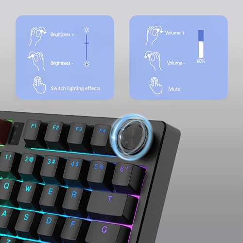 MageGee Wireless One Handed Gaming Keyboard, Tri-Mode BT/2.4Ghz RGB Backlit 34 Keys Mini Keyboard for Gamer, Linear Red Switch, Wrist Rest Support(Black) - color: Black/Wireless