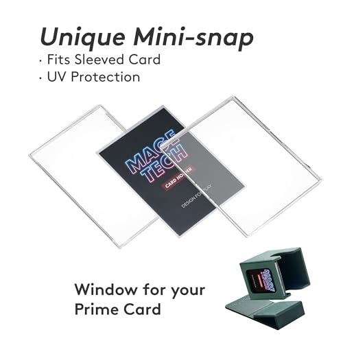 Commander Deck Box Lite - Card Display with Mini Snap Card Holder & Removable Cover, Fits 100+ Single-Sleeved Cards, Ideal for MTG, PTCG, OPCG, SWU & More (Green) - color: Green