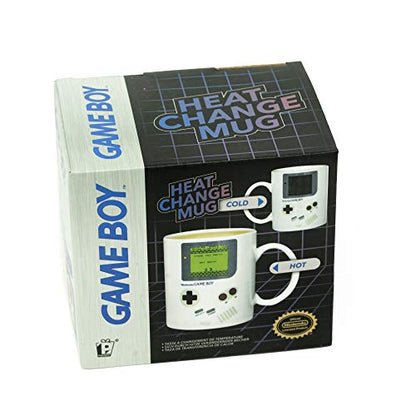 Paladone Gameboy Heat Changing Coffee Mug - Gift for Gamers, Nerds, Nintendo Mario Fans, Men, and Retro 90s Game Enthusiasts - 10 Ounces