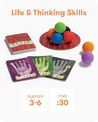 SimplyFun Handy - Family Game for Kids and Adults Ages 8+ - Fine Motor Skills Game with Soft Balls and Cards - Classroom, Party, or Family Game Night Fun - style: Handy
