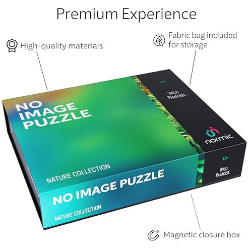 No Image Puzzle 1000 Irregular Pieces Extreme Difficult Jigsaw Challenge Adults Hardest Puzzle No Guide Ultimate Brain Teaser Hard Level Wild Paradise Mystery Unique Gift - color: Wild Paradise