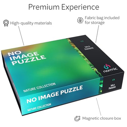 No Image Puzzle 1000 Irregular Pieces Extreme Difficult Jigsaw Challenge Adults Hardest Puzzle No Guide Ultimate Brain Teaser Hard Level Wild Paradise Mystery Unique Gift - color: Wild Paradise