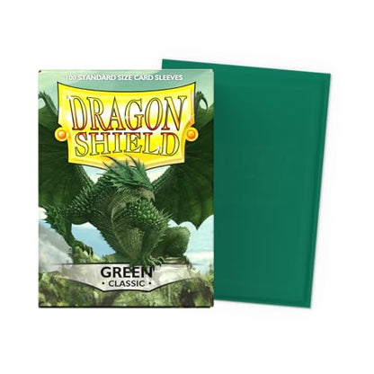 Dragon Shield | Standard Size Card Classic Sleeves | 100 CT - Smooth & Tough Premium TCG Sleeves - Compatible with Pokemon, Flesh & Blood, One Piece & Magic the Gathering | Green - color: Green