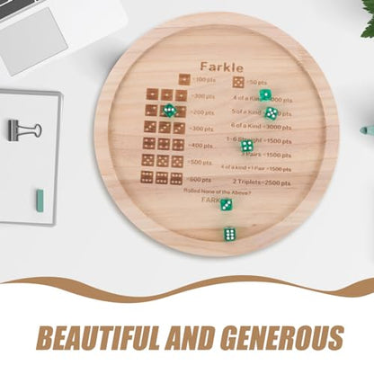 Abaodam Wooden Dice Tray for Game Board Game Trays Family Gathering Dice Playset