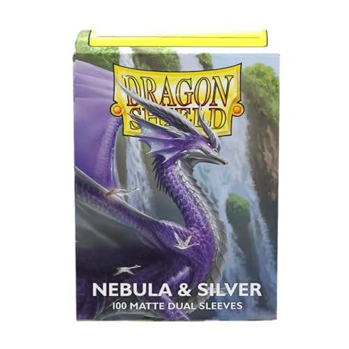 Dragon Shield | Matte Dual Standard Size Card Sleeves | 100ct - Smooth & Tough Premium TCG Sleeves - Compatible with Pokemon, One Piece, and Magic: The Gathering | Nebula & Silver - color: Nebula & Silver