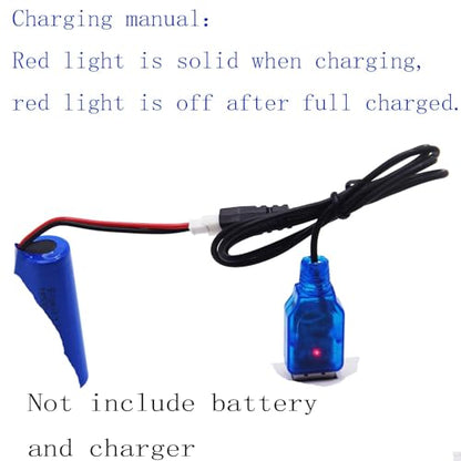 Blomiky 2 Pack 3.7V Lithium Battery USB Charge Cable with MX2.0 Plug Suitable for Some RC Airplane Shark Boat Helicopter Drone Battery / T12 USB