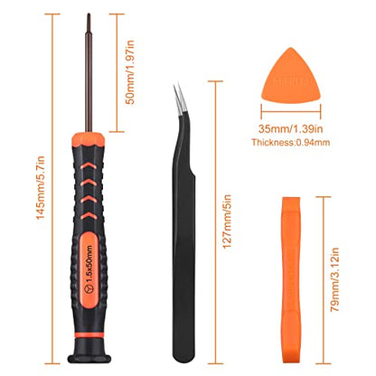 JOREST Screwdriver Kit for Switch, 6Pcs Repair Set with Triwing Y00,Y1,Phillips PH000, Tweezers, Crowbar, Triangle Pry, for Switch Lite, Joycon Controller, Wii, Gameboy Advance SP, Gamecube