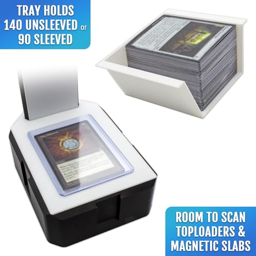 EnderToys MTG Card Scanner - Scan Station Deluxe - TCG Sleeved & Unsleeved | Trading Card Scanner Sorting Tray MTG Scanner - color: Scan Station Deluxe Set - Black