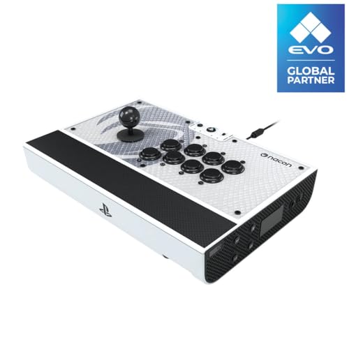 Nacon Daija Arcade Fight Stick Officially Licensed for PlayStation | For PS5, PS4 and Windows 10, 11 PC - Sanwa Joysticks and Action Buttons, Customizable Front Plate, 3-Meter Cable