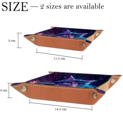Galaxy Cat and Donut Dice Tray Dice Rolling Tray Folding Dice Holder for Dice Games, Like RPG, DND and Other Table Games - color: Multi 18