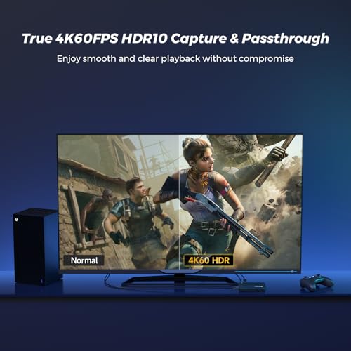 NearStream CCD30 USB 3.1 Video Capture Card for Streaming or Recording in 4K60FPS HDR10 or 1080P60FPS HDR10 with Ultra-low Latency, Compatible with Xbox Series X/S, Xbox One, PS5, PS4/Pro,PC/Mac/Linux - style: 4K60 HDR10-CCD30