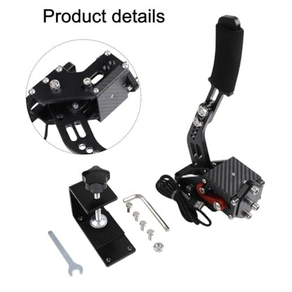 USB And Play Handbrake, For PC Racing And Drifting Games With Aluminum Alloy Build And Hall Sensor For LOGITECH G27 G29 G920 T500 T3000(Black)