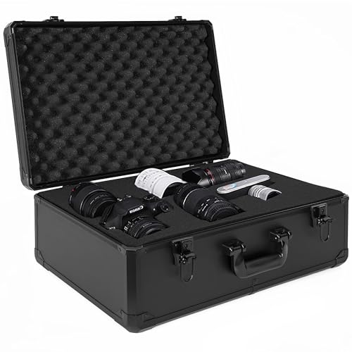 Protective Hard Case 22 X 14 X 8-Inch Shockproof Water-resistant with Customized DIY Foam Insert fit for Camera, Laptops, etc - size: Inner：21.5''X 13.5''X 7.5''