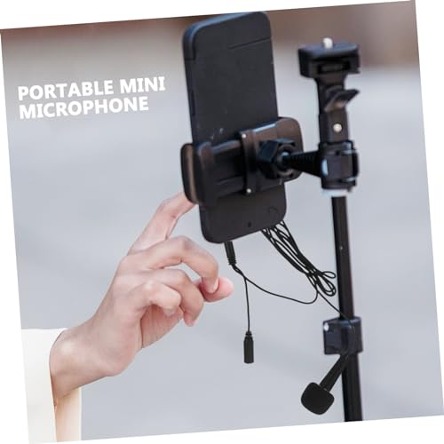 VICASKY 1set Portable Microphone Professional Tiny Mic for Karaoke Vlogging and Lightweight Design Easy to Carry for Smartphones and Laptops for Outdoor Use