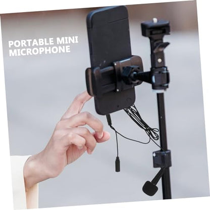 VICASKY 1set Portable Microphone Professional Tiny Mic for Karaoke Vlogging and Lightweight Design Easy to Carry for Smartphones and Laptops for Outdoor Use