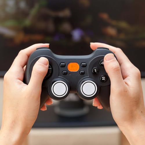4pcs Thumb Grips, Full Protection Anti-Slip Anti-Scratch Anti-Fingerprint Protective Cover Thumb Joystick Cap Compatible with Xbox Series X/S Xbox One Switch Pro Controller(White) - color: white