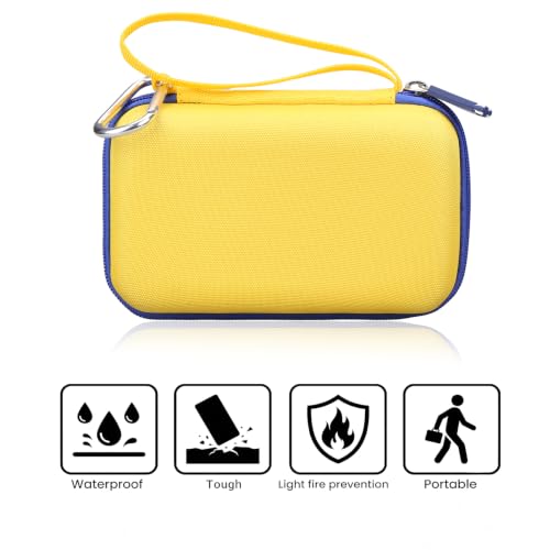 worfty Case for Retroid Pocket Classic/ Retroid Pocket Flip 2 Retro Game Console - Hard Travel Protective Carrying Storage Bag (Blue&Yellow) - color: Blue&Yellow