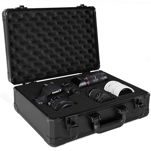 Protective Hard Case Shockproof Water-resistant with Customized DIY Foam Insert fit for Camera, Laptops, etc, 17 X 12 X 5-Inch - size: Inner：16.4''X 11.2 X 4.5''