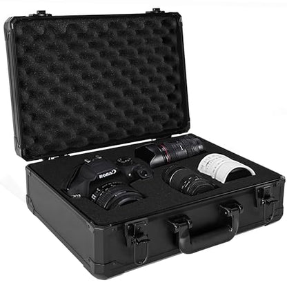 Protective Hard Case Shockproof Water-resistant with Customized DIY Foam Insert fit for Camera, Laptops, etc, 17 X 12 X 5-Inch - size: Inner：16.4''X 11.2 X 4.5''