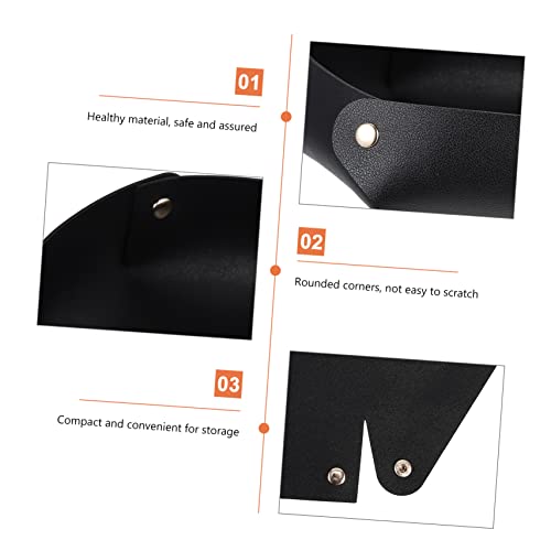 VICASKY Portable PU Dice Tray Large Folding Dice Storage Box Thickened Structure Tabletop Storage Tray for RPG and Board Games