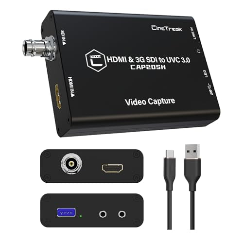 SDI/HDMI to USB 3.1 Capture Card for livestreaming, 1080p60 Uncompressed,3D Lut Output,Chroma Key,PS5/PS4/OBS/PC - style: HDMI&SDI to UVC capture
