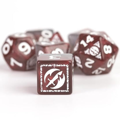 D&D Adventure Dice (Fighter Class: Red) - style: Fighter Class: Red