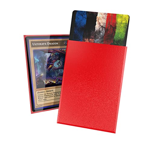 Ultimate Guard Cortex Outer Card Sleeves, 60 Japanese Size TCG Sleeves, 62 x 89mm, Red Back, Glossy Finish, No PVC & Acid-Free, High Clarity - color: Red, size: Japanese Glossy