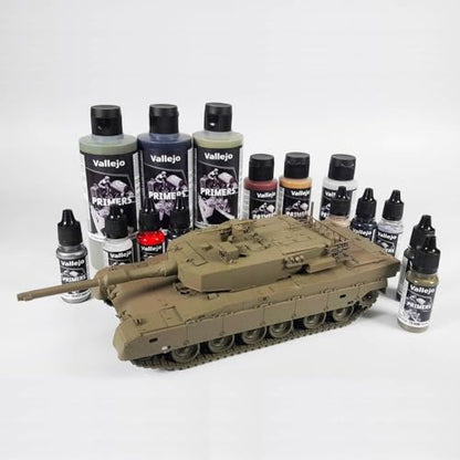 Vallejo - Surface Primer Color | Grey Acrylic Primer 18 ml (0.6 fl.oz.) | Matte Finish and Fast Drying | Perfect for Airbrushing and Great Adhesion to Figurines and Scale Models - style: Grey Primer 18 ml. (0.6 fl.oz.)