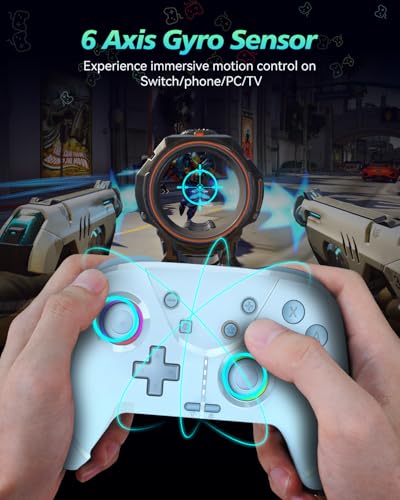 GMBACK Wireless Switch 2 Pro Controller with Home Wake Up & Loop Macro | Macro Switch Controller for Nintendo Switch 2/Switch 1/Lite/OLED with HD Rumble, Motion Control, Turbo, 800mAh, Light Blue - color: Light Blue