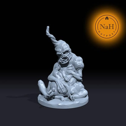Generic Abhoron, The Stillborn God | Atropal | Godling of Undeath | Miniature for Tabletop Games Like D&D and War Gaming Medium, Gray, 02G023-1 - size: Medium