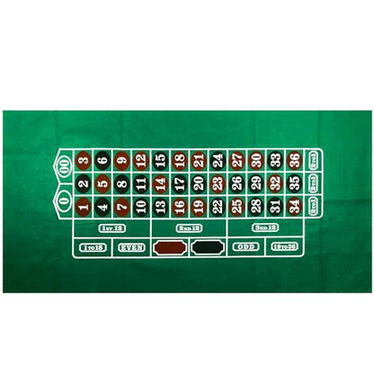 Roulette Table Top Felt Layout - 36" x 72" Rectangle Las Vegas Style Green Casino Poker Table Cover Mat, Great for Poker Game Night Events Theme Party Fundraisers & Gatherings - size: 36" x 72", style: Roulette