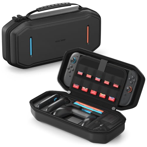 JUSPRO Carrying Case for Nintendo Switch 2, Hard Shell Travel Case with Large Storage for Console & Accessories