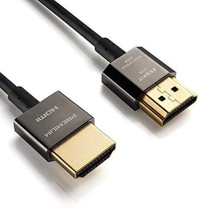 Zeskit Lite 4K Premium HDMI 2.0b High Speed with Ethernet 5ft Ultra Thin, 18Gbps 4K60 ARC HDR HDCP 2.2 2.3 Compatible with Dolby Vision Apple TV 4K Roku Sony LG Samsung Vizio Xbox PS4 PS5 Switch